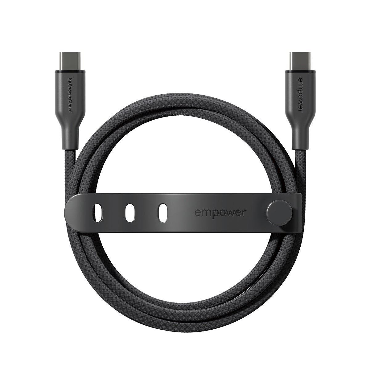 empower by PanzerGlass® Racing 60W USB-C to USB-C Kabel | USB 2.0 | 2M | Space Black